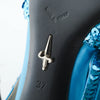 Secondhand Cesare Paciotti Blue Sequin Stiletto with Ankle Strap - '10s