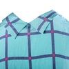 Secondhand Prada Turquoise Check Silk Sleeveless Shirt – '00s