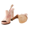 Secondhand Chloé Pink Leather Heeled Slingback Sandals -'10s