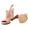 Secondhand Chloé Pink Leather Heeled Slingback Sandals -'10s