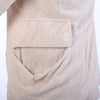 Secondhand Ann Demeulemeester Ivory Asymmetric Stand Collar Suede-Effect Blazer - '00s