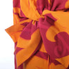 Secondhand Gianfranco Ferré Baroque Print Silk Dress with Oversized Bow – '80s
