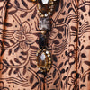 Secondhand Lanvin Strapless Printed Silk Dress with Jewel Detail- '00s