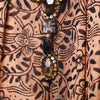 Secondhand Lanvin Strapless Printed Silk Dress with Jewel Detail- '00s