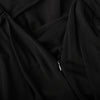 Secondhand Hermès Black Draped Jersey Dress with Oversized Silver Hook Buckle – ’00s