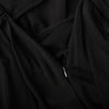 Hermès Black Draped Jersey Dress with Oversized Silver Hook Buckle