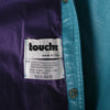 Secondhand Touche Vintage Turquoise Leather Oversized Blouse Jacket - '00s