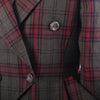 Secondhand Valentino Boutique Vintage Tartan Wool Blazer With Sculpted Shoulders - '80s