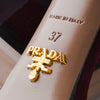 Secondhand Prada Suede Patchwork Heel Sandals - '10s