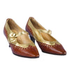 second hand Prada 1989 Brown Croc-Embossed Leather Mary Jane Pumps - '90s