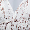 Secondhand Miu Miu White Dress with Batik Pattern - '10s