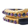 Secondhand Collection Privée Contrarié Bracelet in Gold, Wood & Sapphire - '80s