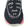 Secondhand Prada Black Canvas Crystal Embellished Slip on Sneakers - '20s