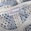 Secondhand Red Valentino Blue & White Striped Crochet-Knit Cotton Dress