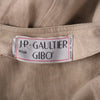 Secondhand Jean Paul Gaultier Pour Gibo Beige Linen Double-Breasted Mini Dress - '80s