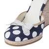 Secondhand Miu Miu Polka-Dot Canvas Espadrille Wedges - ’10s
