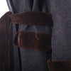 second hand Saint Laurent Rive Gauche Paris Velvet Trim Wool Coat – '70s