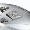 Secondhand Oval Sapphire & Diamond Pavé Ring – White Gold - '90s