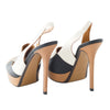 Secondhand Fendi Leather Peep Toe Slingback Sandals - '10s