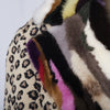 second hand Gaetano Navarra Leopard Print Overcoat with Multicolor Fur