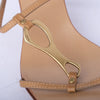 Secondhand Gucci by Tom Ford Tan Leather Kitten Heel Mules Horsebit Detail - '90s