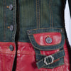 Secondhand Christian Dior by John Galliano Vintage Leather Embellished Denim Bar Jacket - '00s