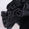 Secondhand Yves Saint laurent Black Velvet Dress with Ruffle Shoulders and High-Low Skirt - '80s