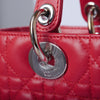 Secondhand Christian Dior Lady Dior Medium Bag Red Lambskin Cannage - '10s