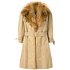 A.N.G.E.L.O. Vintage Cult Beige Fabric and Fox Fur Trench - '70s Second hand