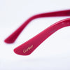 Secondhand Cartier Trinity Audrey 440 Red Acetate Sunglasses - '20s