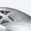 Secondhand Oval Sapphire & Diamond Pavé Ring – White Gold - '90s