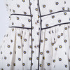 Secondhand Fendi White Silk Shirt Dress with Polka Dot Print and Contrast Hem- '10s
