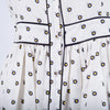Secondhand Fendi White Silk Shirt Dress with Polka Dot Print and Contrast Hem- '10s
