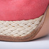 Secondhand Casadei Pink Nubuck Leather Ankle Strap Espadrille Sandals