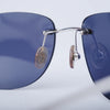 Secondhand Cartier Panthère Rimless Sunglasses – Blue Gradient Lenses, Silver Panther Detail - '00s