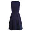 Secondhand Prada Navy Sleeveless Pleated A-Line Dress -'10s