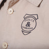 Secondhand Dolce & Gabbana Beige Trench Coat With Back Graphic- '90s