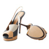 Secondhand Fendi Leather Peep Toe Slingback Sandals - '10s