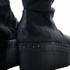 Secondhand Rick Owens Thigh-High Leather Wedge Boots - '10s
