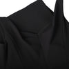 Victoria Beckham Draped-Neck Black Stretch-Jersey Zip-Back Midi Dress