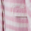 Secondhand Vivetta Striped Coat with Faux Fur Collar - '00s