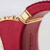 Secondhand Prada Crystal Saffiano Leather Cuff Bracelet - '10s