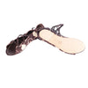 second hand Marni Brown and Cream Floral Print Lace-Up Sandals