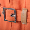 Secondhand Fendi 365 Orange Linen Belted Safari Jacket -'90s