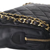 Secondhand Chanel black lambskin top handle bag - '90s