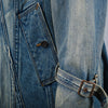 Secondhand Junya Watanabe Comme des Garçons Blue Stone Washed Denim Trench Coat - '00s