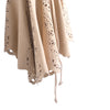 Secondhand Roberto Cavalli Beige Suede Lace-Trim Tie-Front Blouse