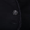 second hand Joseph Black Tailored Single-Breasted Blazer with Vibrant Pink Patterned Lining - '00s