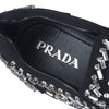 Secondhand Prada Black Canvas Crystal Embellished Slip on Sneakers - '20s