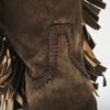 Secondhand Santoni Brown Suede Fringe Boots - '10s